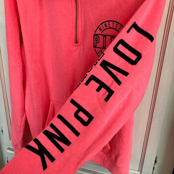 VS Victorias Secret PINK XS Half Zip Pullover Sweatshirt - Picture 5 of 7
